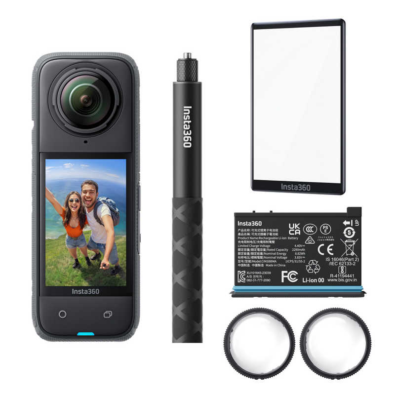 【決算10%オフクーポン対象商品】Insta360 アクションカメラ Insta360 X4 アクションキット8K 360 Action Cam CINSABMA-X414