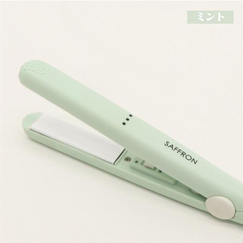【決算20%オフクーポン対象商品】ヒロ・コーポレーション ストレートミニヘアアイロン SAFFRON ミント HDLMN01GN