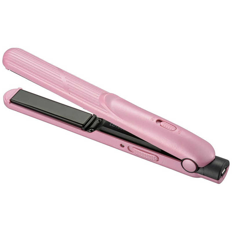 【決算20%オフクーポン対象商品】オーム電機 Iberis ストレートアイロン Iberis モバイルヘアアイロン 13mm 200℃ USB給電式 ピンク HB-HIUD-P