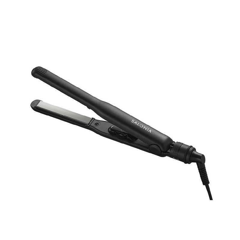 【決算20%オフクーポン対象商品】サロニア SALONIA ダブルイオン ストレートアイロン 15mm 120℃～230℃ 海外対応 交流(コード)式 ブラック SL-004S15MM