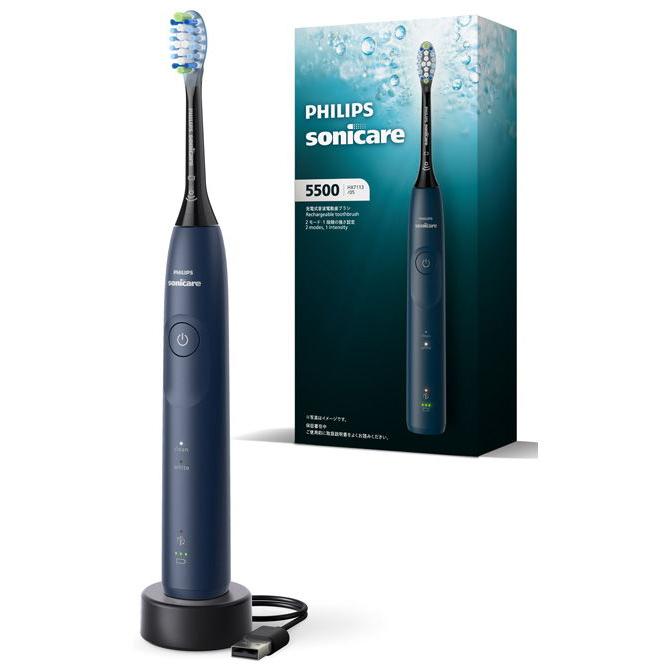 【決算10%オフクーポン対象商品】フィリップス PHILIPS ソニッケア プロテクトクリーン5500シリーズ ネイビーブルー HX7113/05