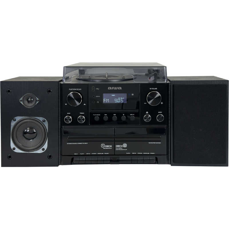 【5,000円OFFクーポン対象商品】アイワ aiwa ダブルカセットワイヤレスシステムコンポ ブラック GAA4-MCA0001