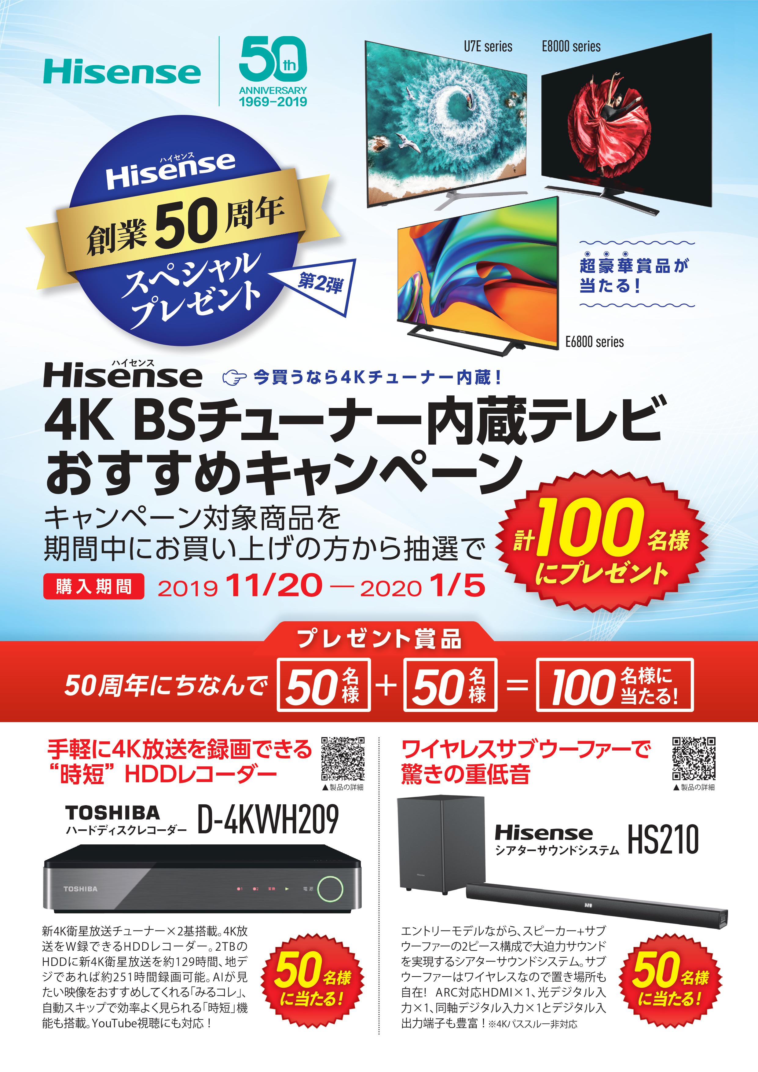 ハイセンスキャンペーン